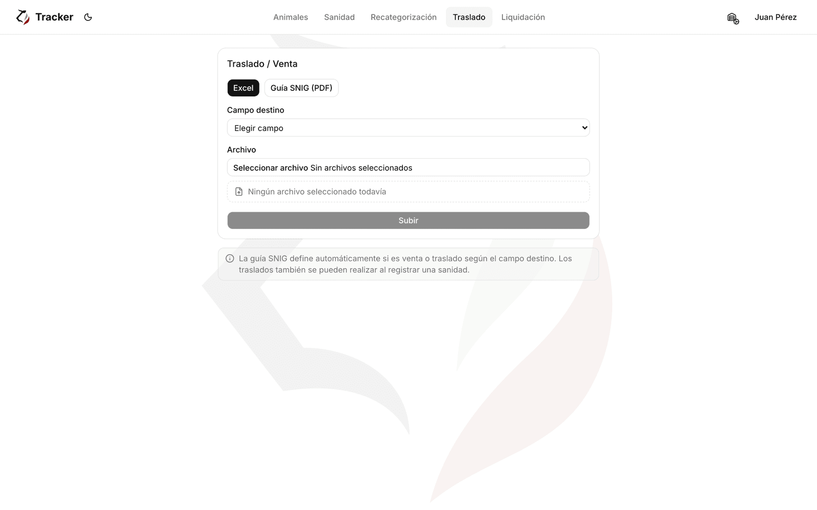 Captura de pantalla de Plataforma de Trazabilidad Ganadera — Captura 3
